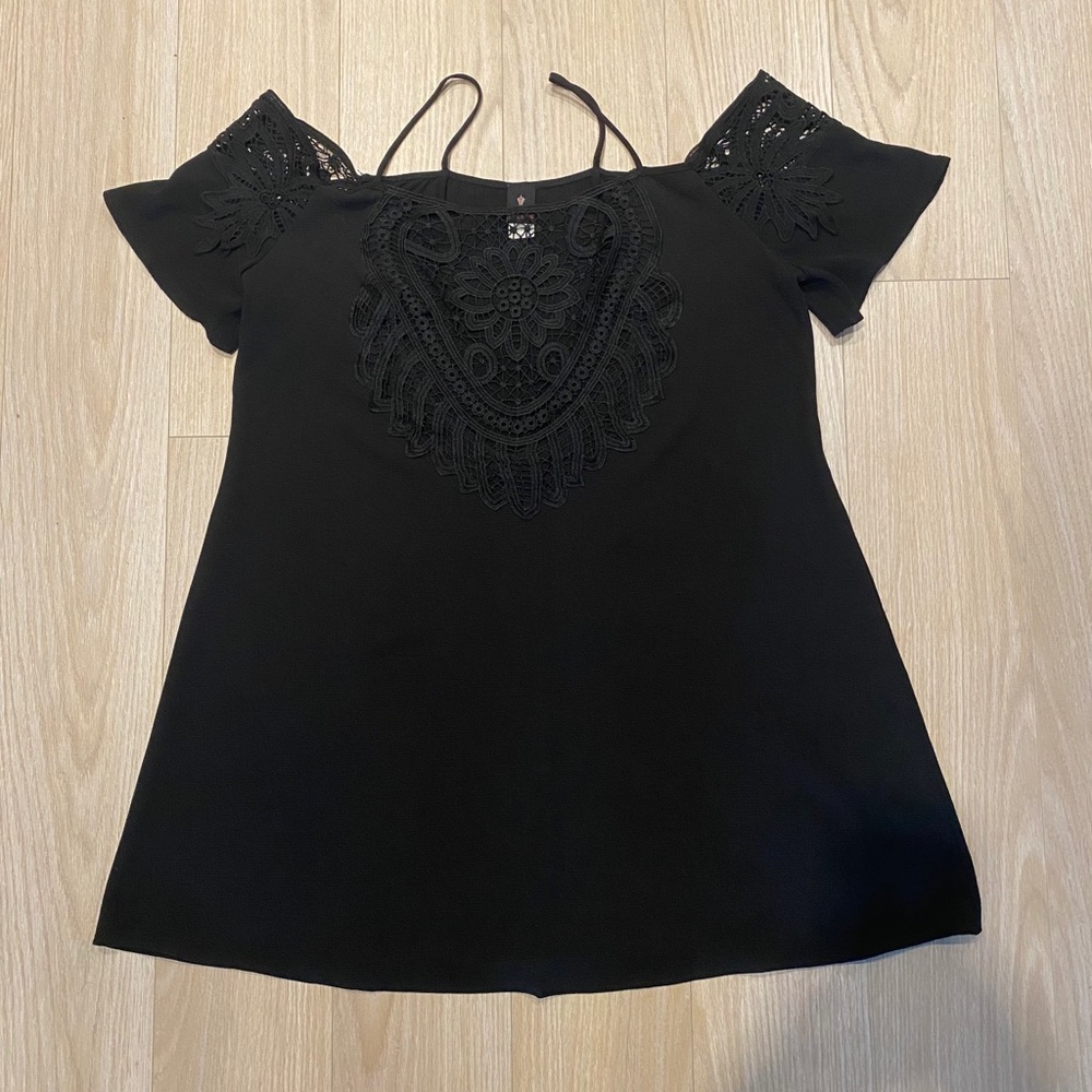Forever 21 Plus Size Off the Shoulder Black Dress